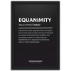 Equanimity Definition Framed Poster