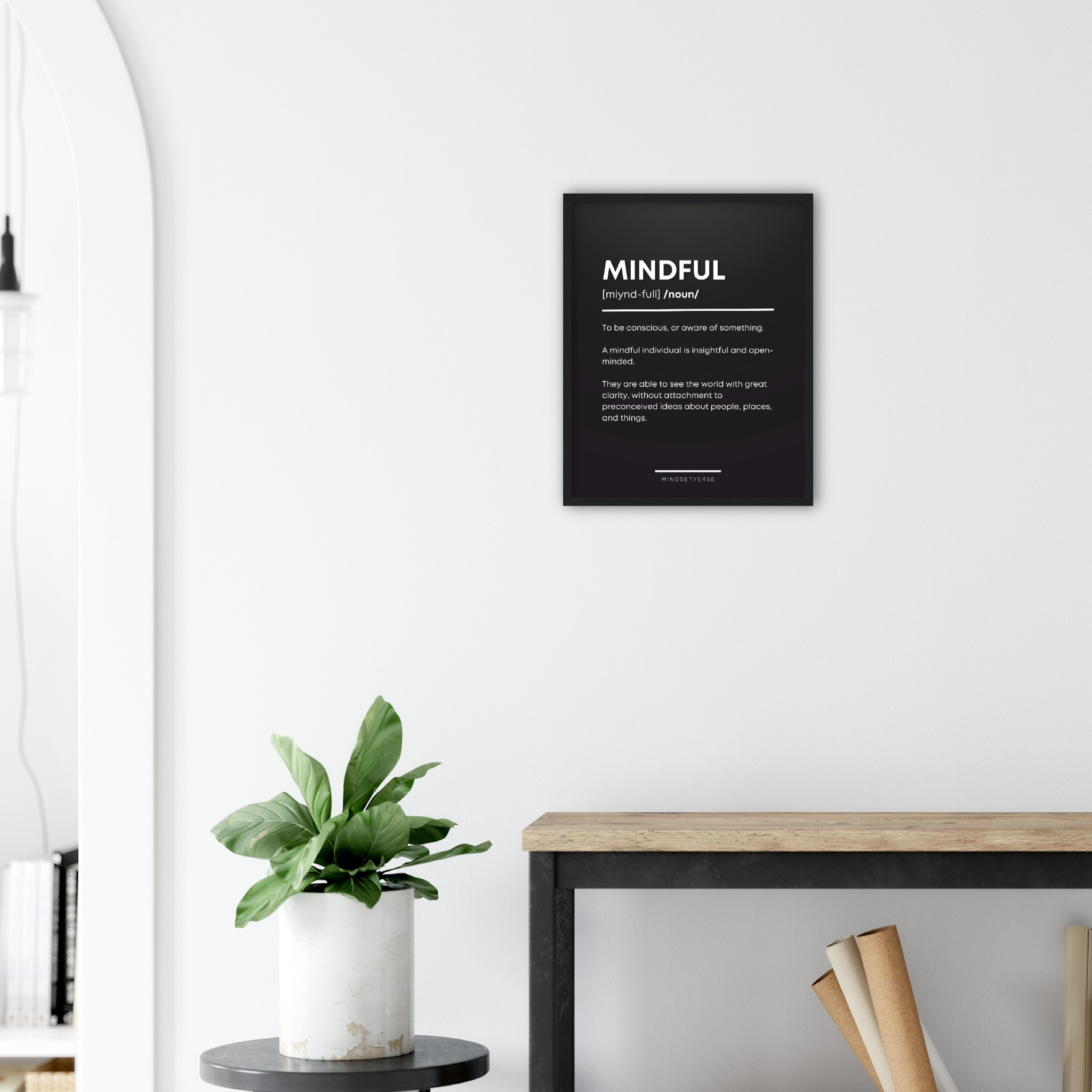 Mindful Definition Framed Poster