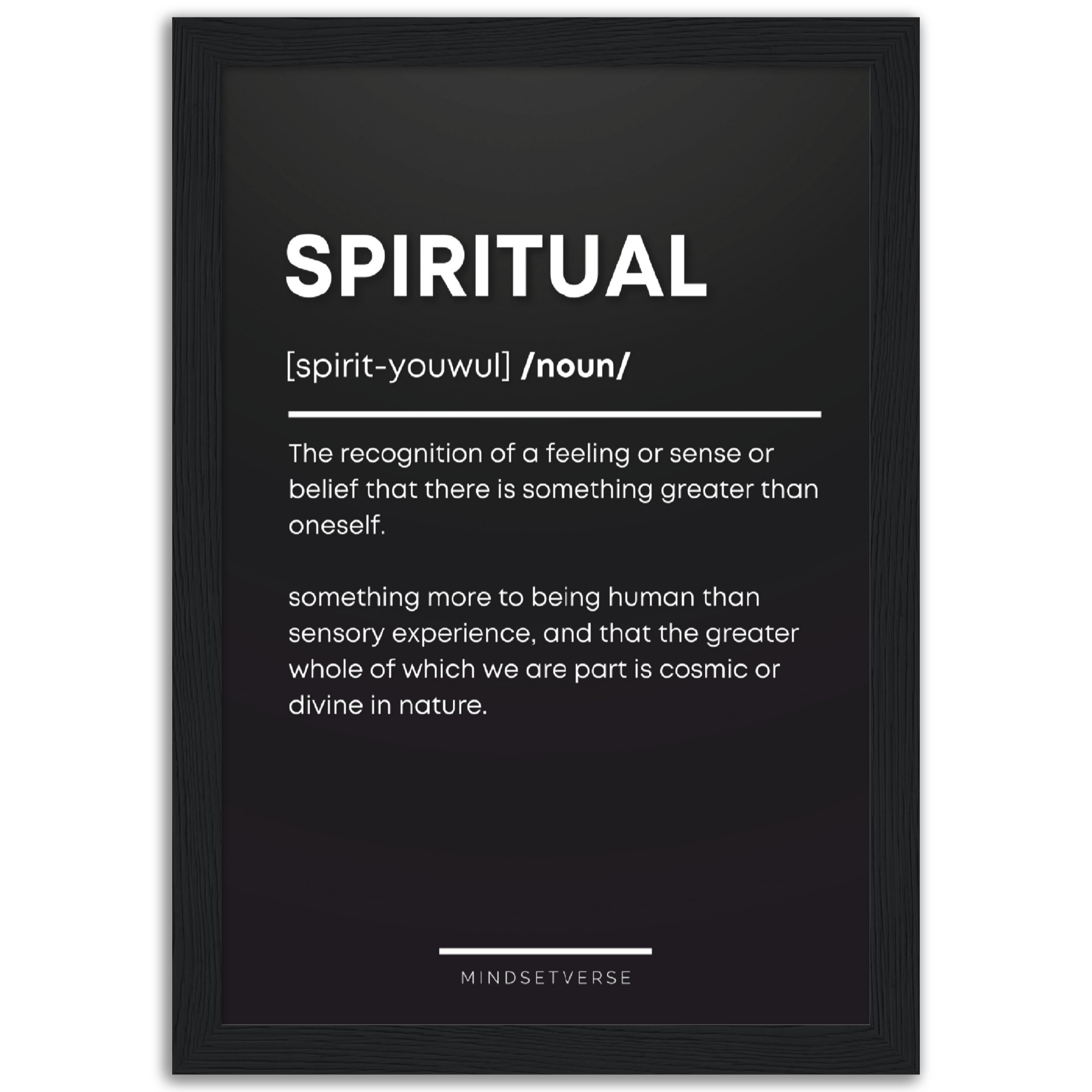 Spiritual Definition Framed Poster