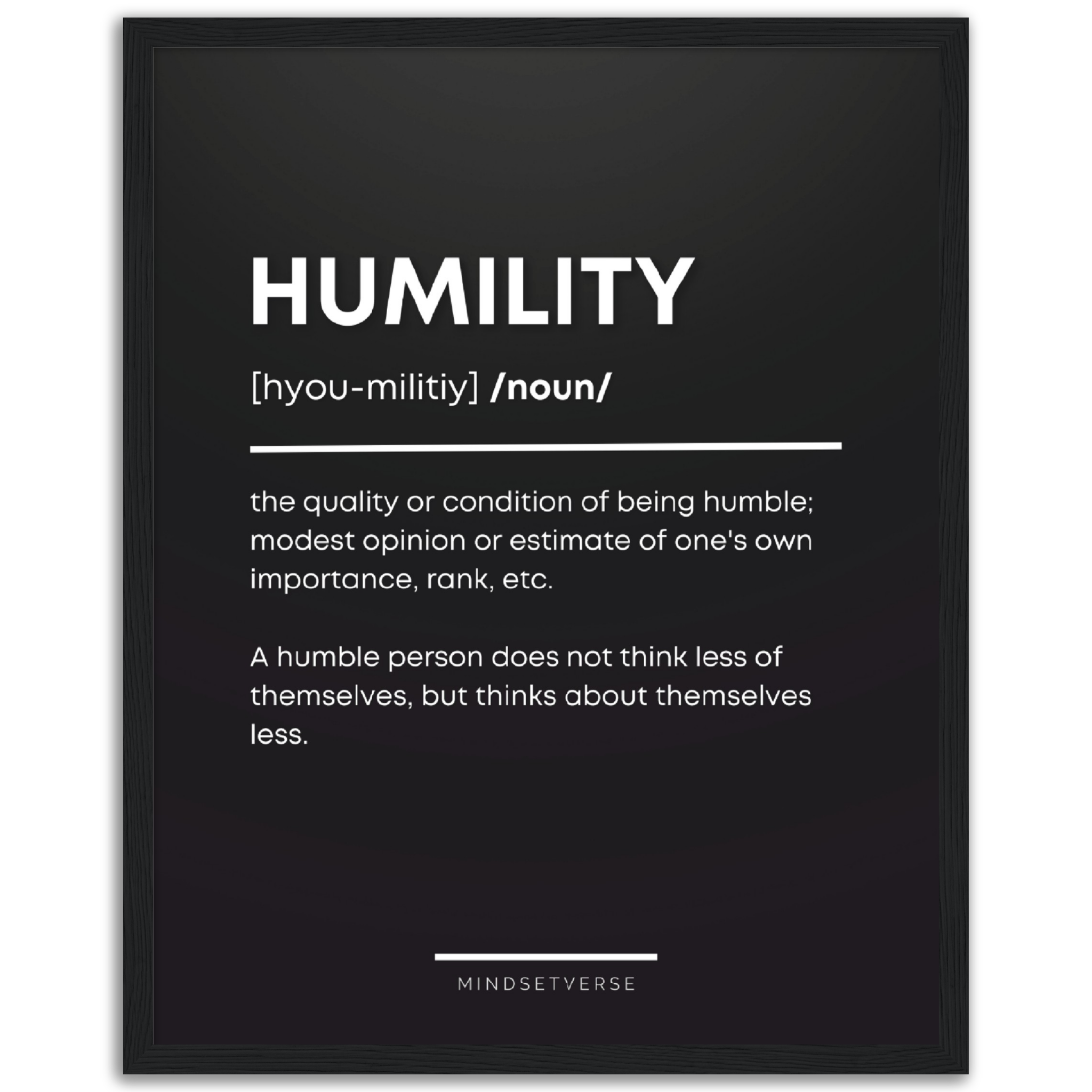 Humility Definition Framed Poster