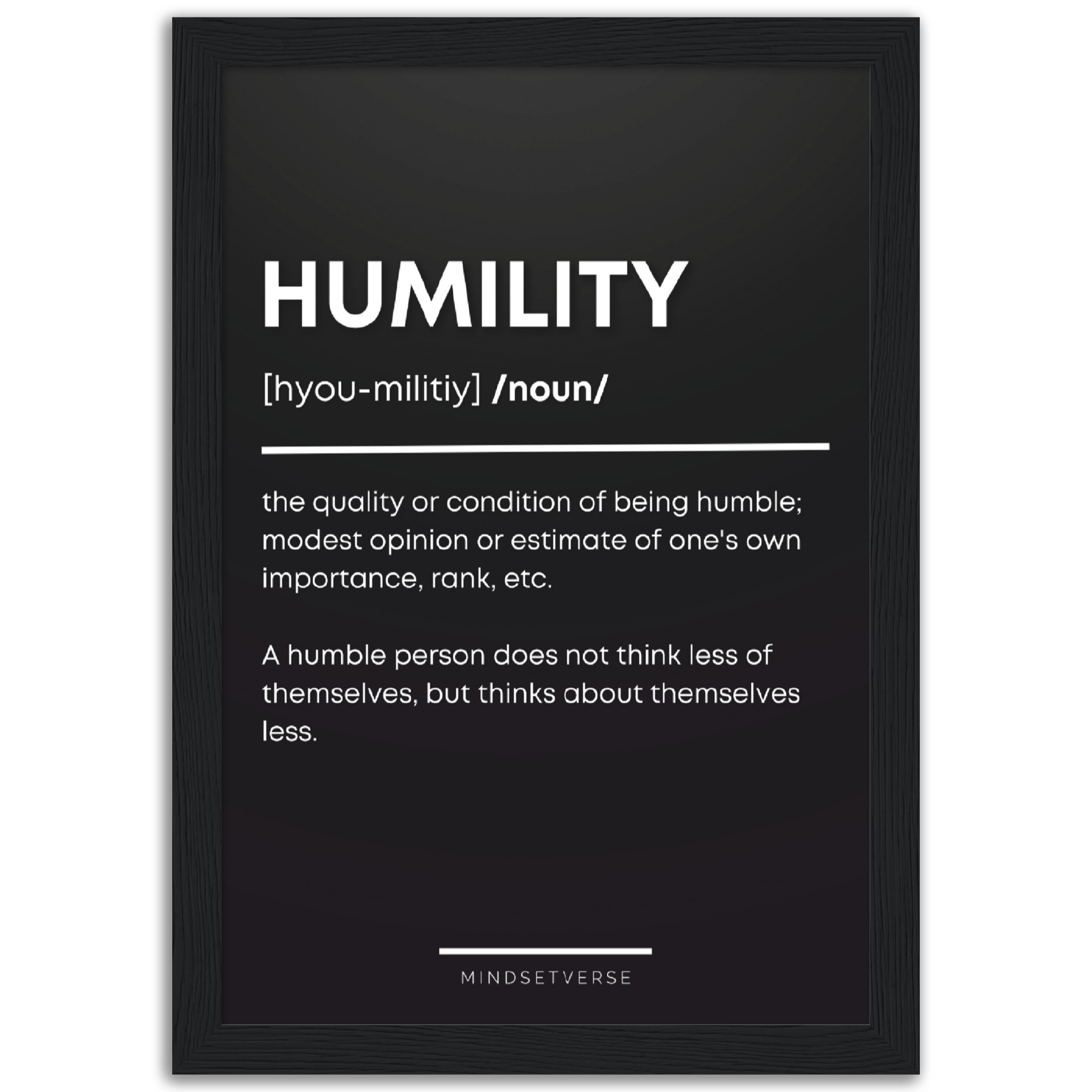 Humility Definition Framed Poster