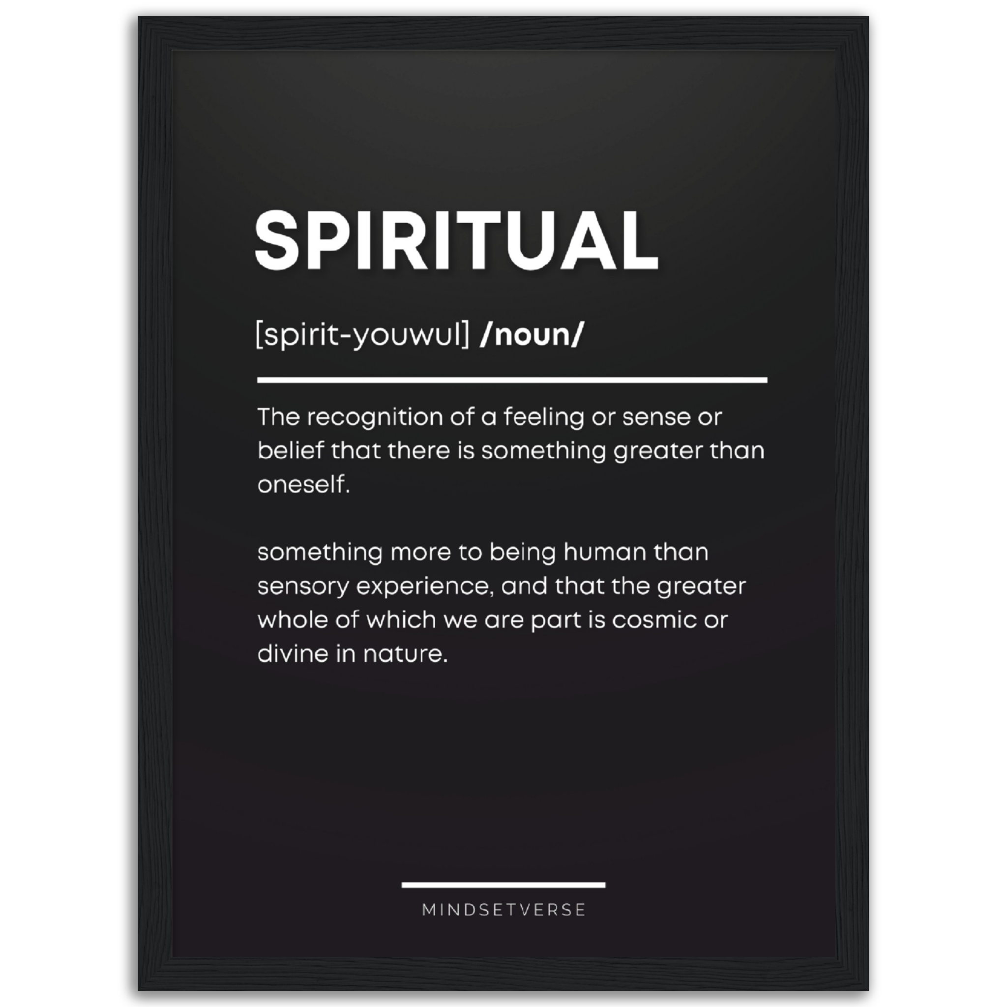 Spiritual Definition Framed Poster