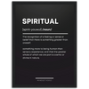 Spiritual Definition Framed Poster