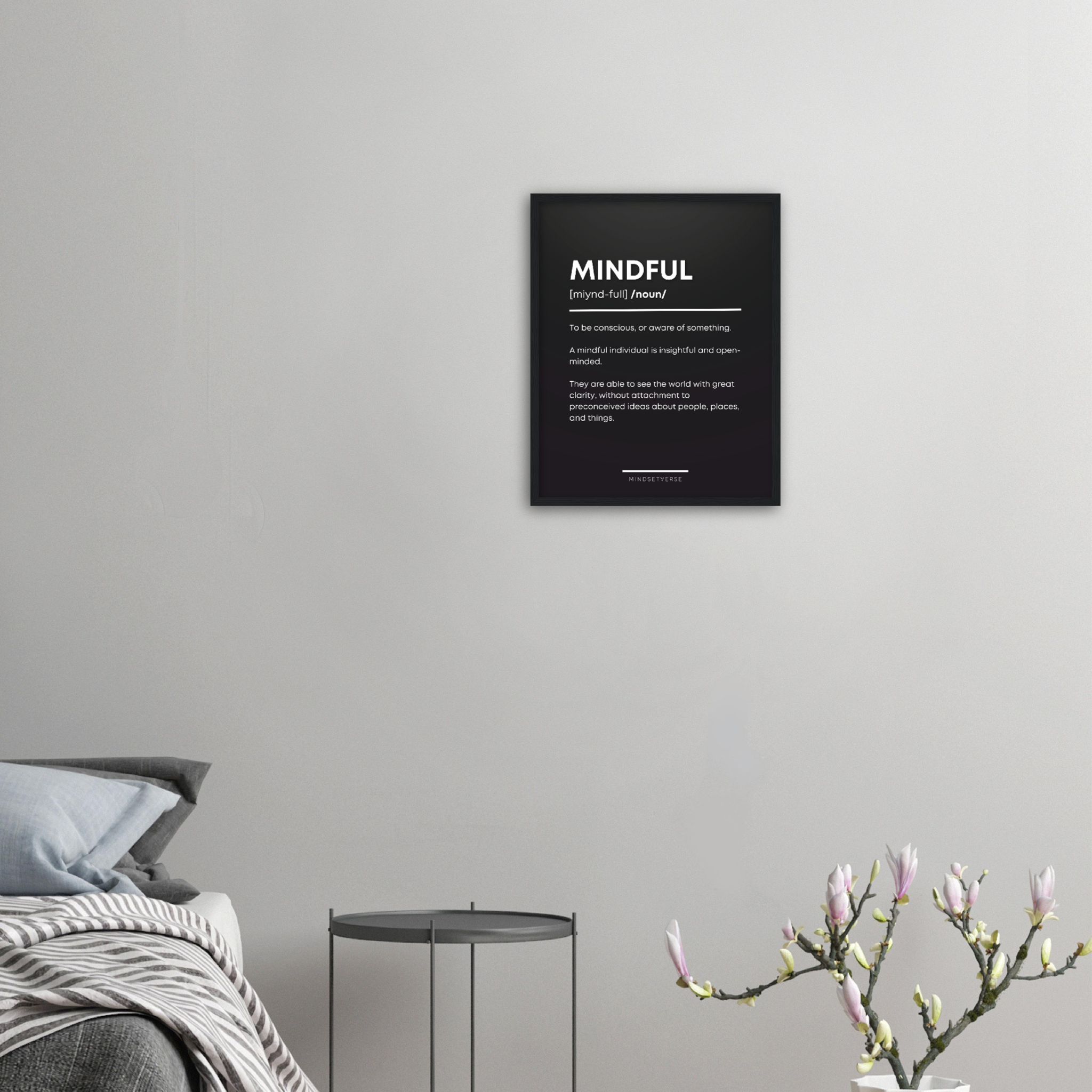 Mindful Definition Framed Poster