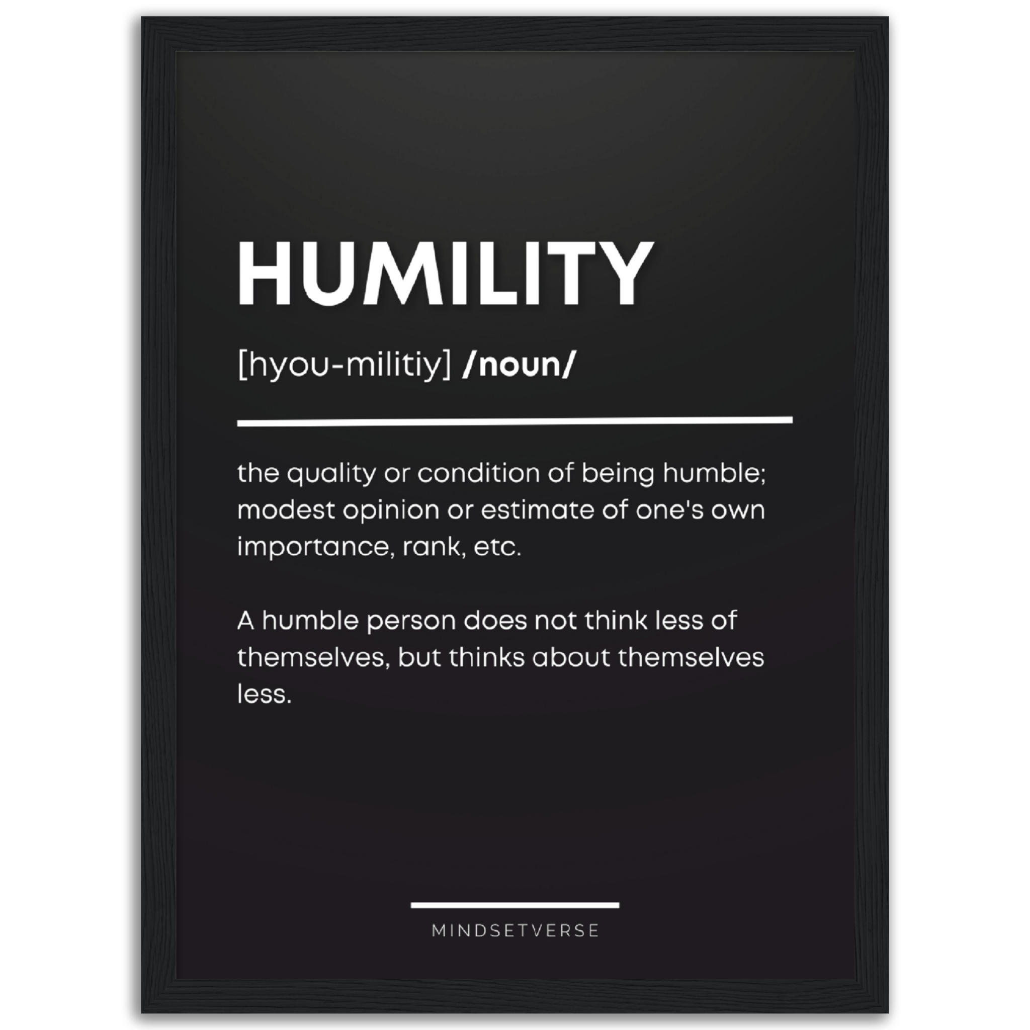 Humility Definition Framed Poster