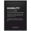 Humility Definition Framed Poster