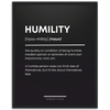 Humility Definition Framed Poster