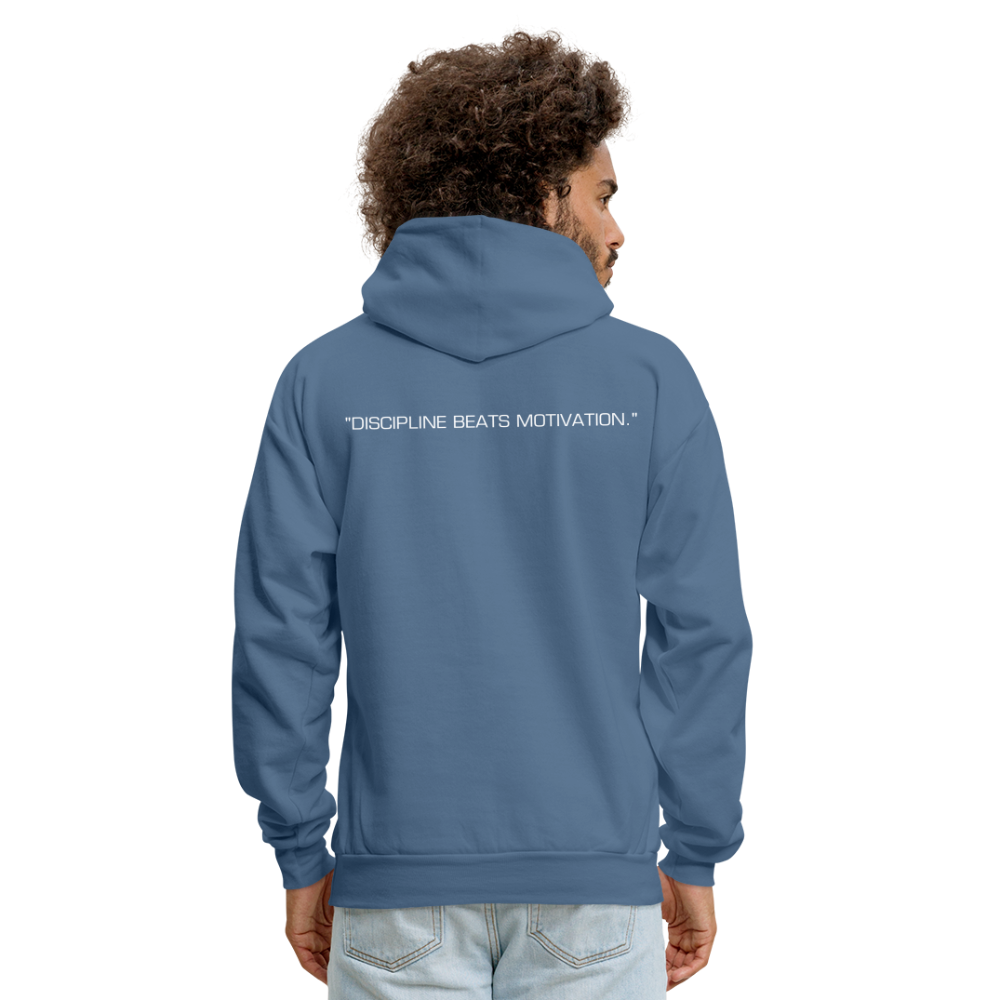 Men's Motivational Hoodie Hoodie - denim blue