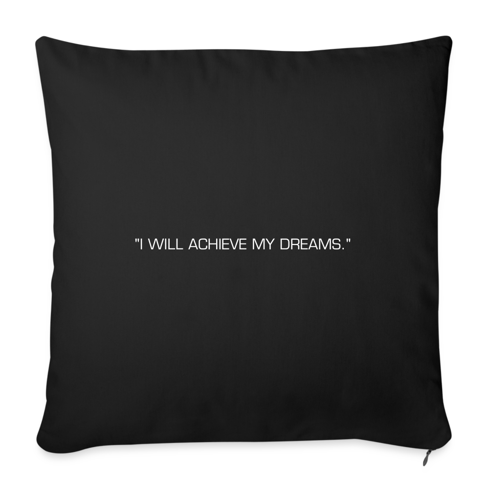 Motivational Cushion Cover - black