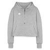 Women's Empowerment Half Zip Cropped Hoodie - heather gray