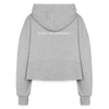 Women's Empowerment Half Zip Cropped Hoodie - heather gray