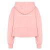 Women's Empowerment Half Zip Cropped Hoodie - light pink