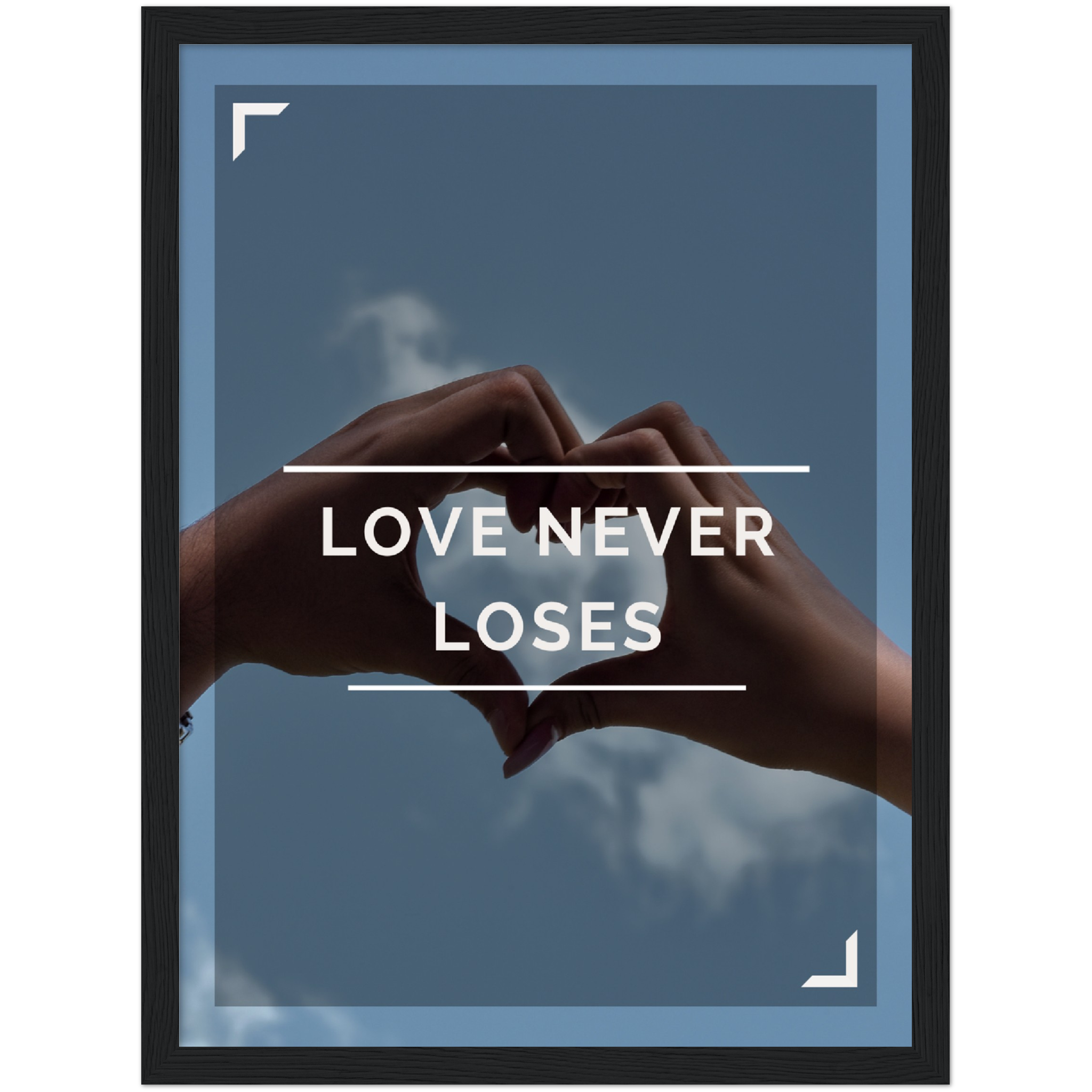 Love never Loses Framed Poster