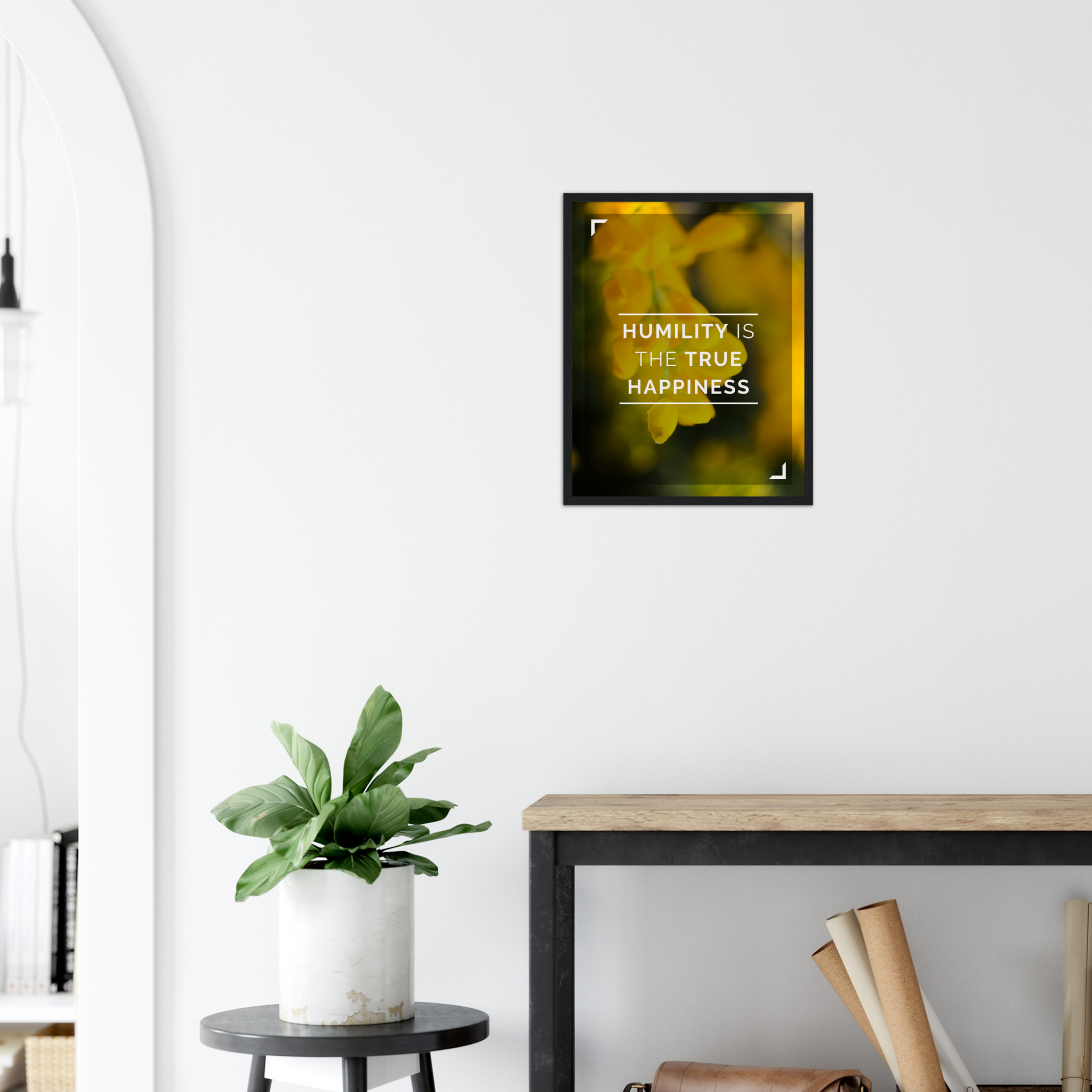 Humility is Happiness Framed Poster