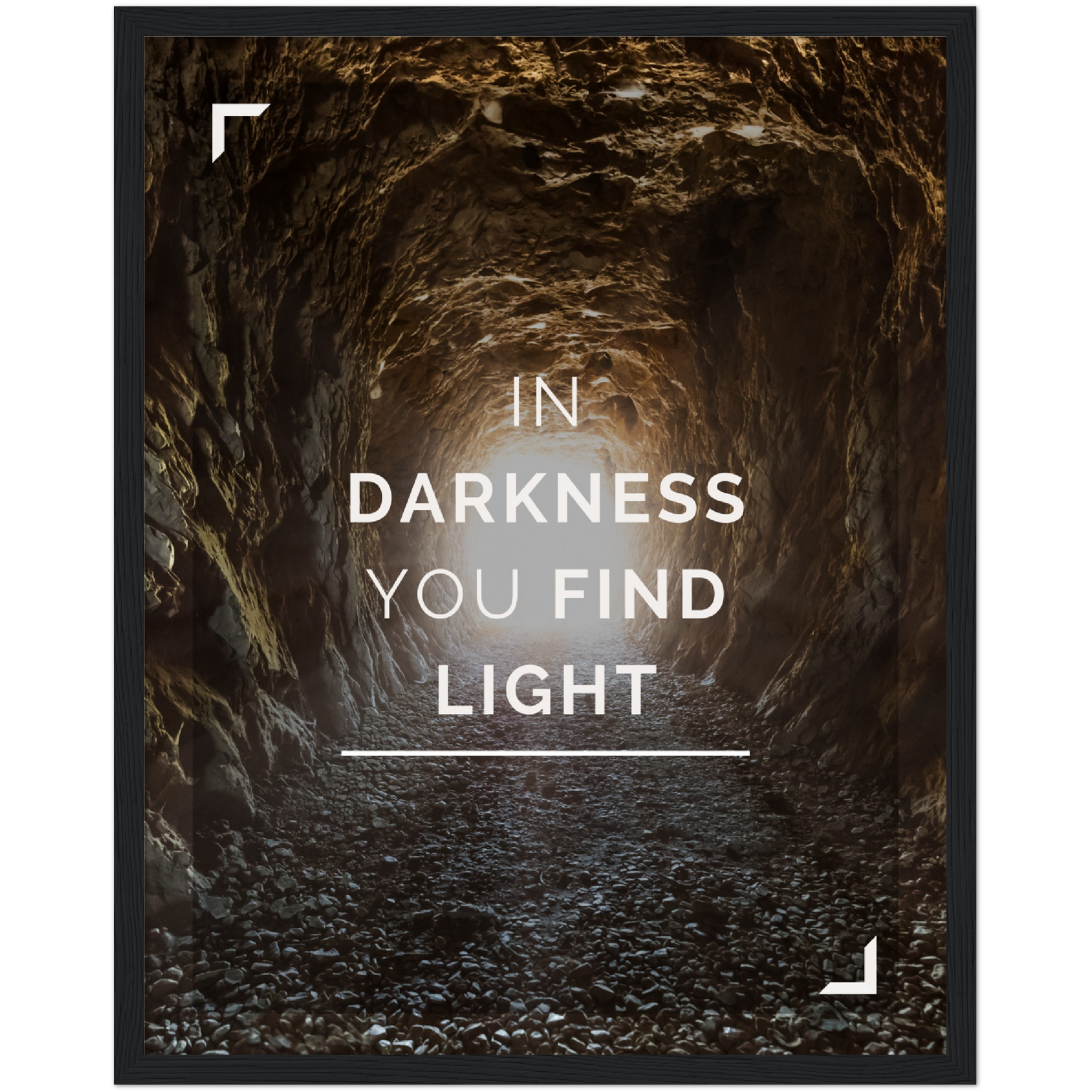 In Darkness You Find Light Framed Poster