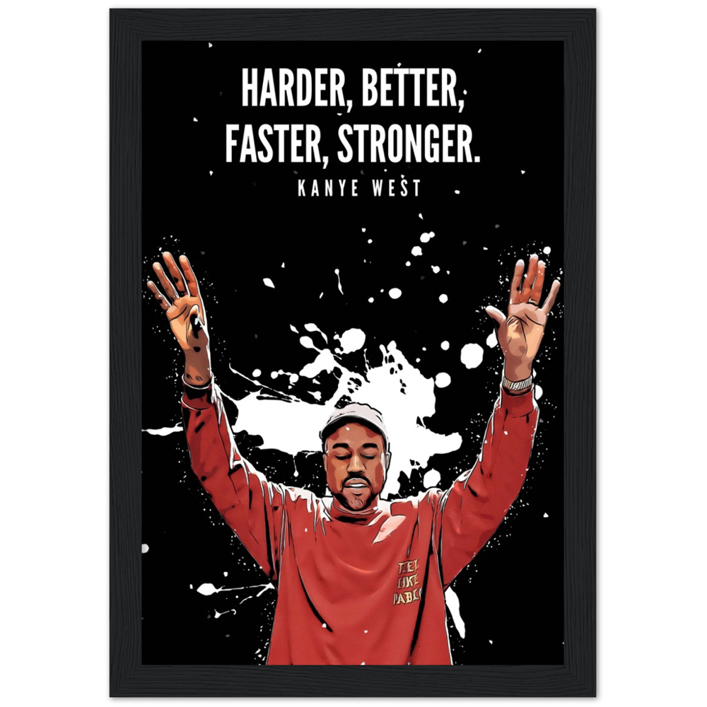 Kanye West Mindset Icon Framed Poster - Paint Splash