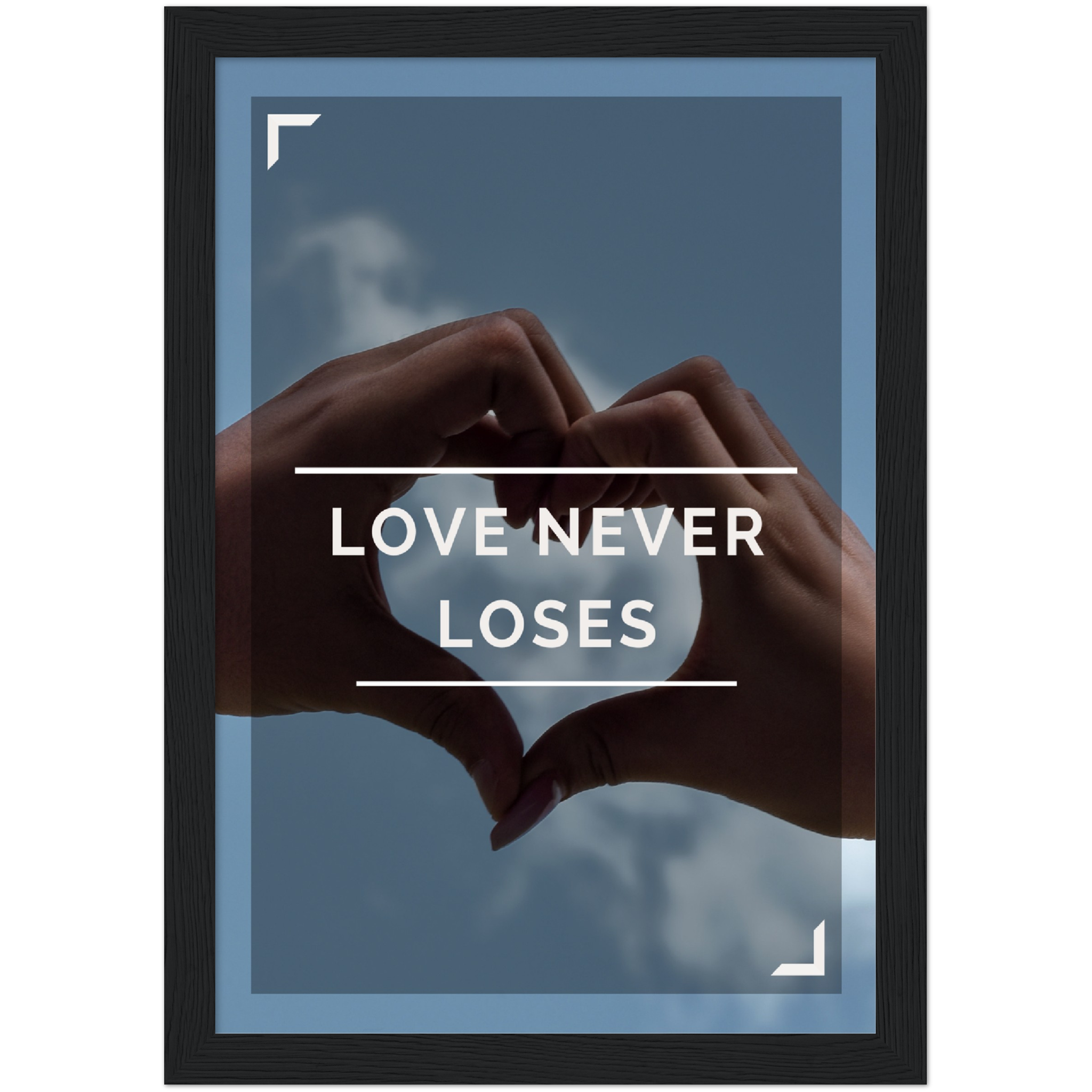 Love never Loses Framed Poster