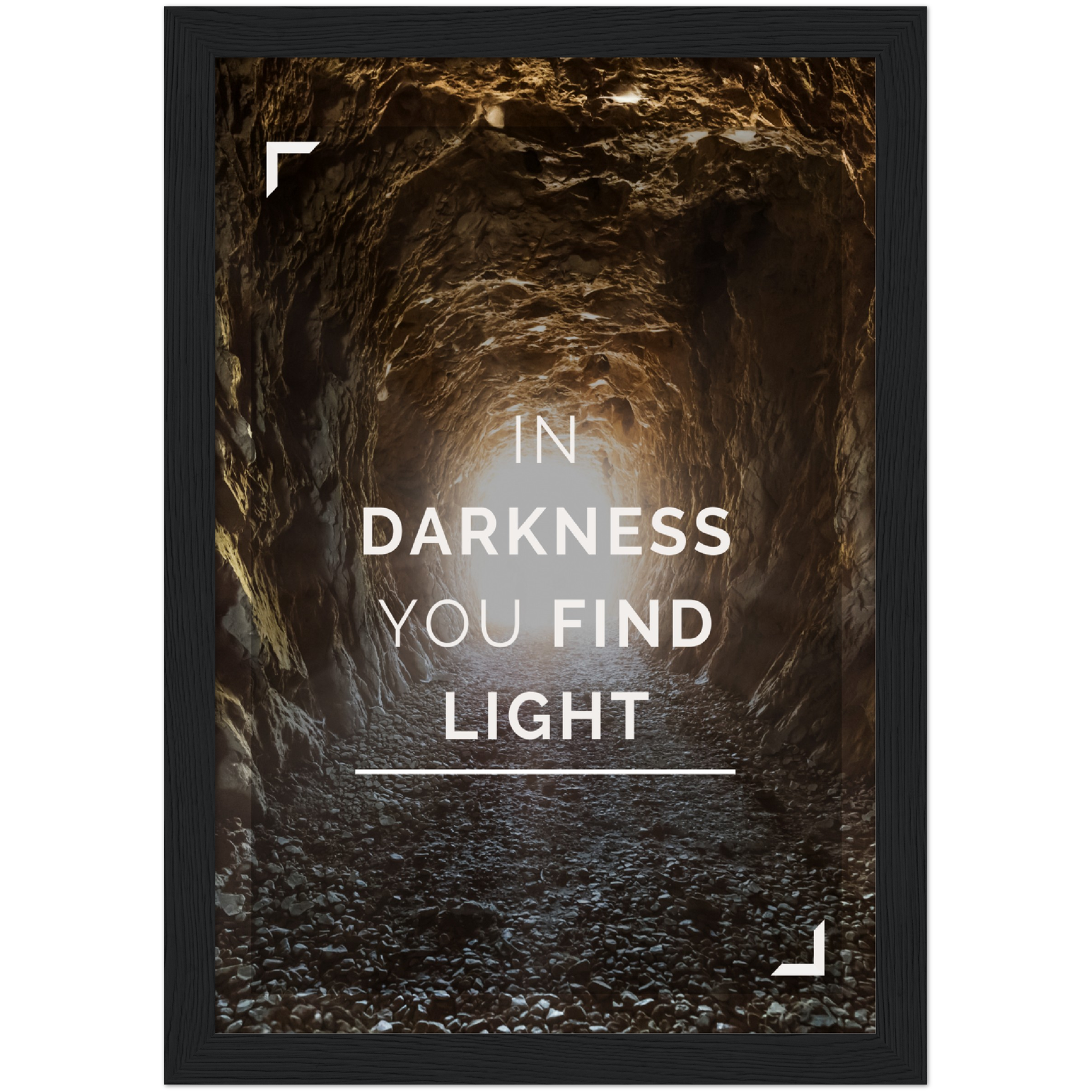 In Darkness You Find Light Framed Poster