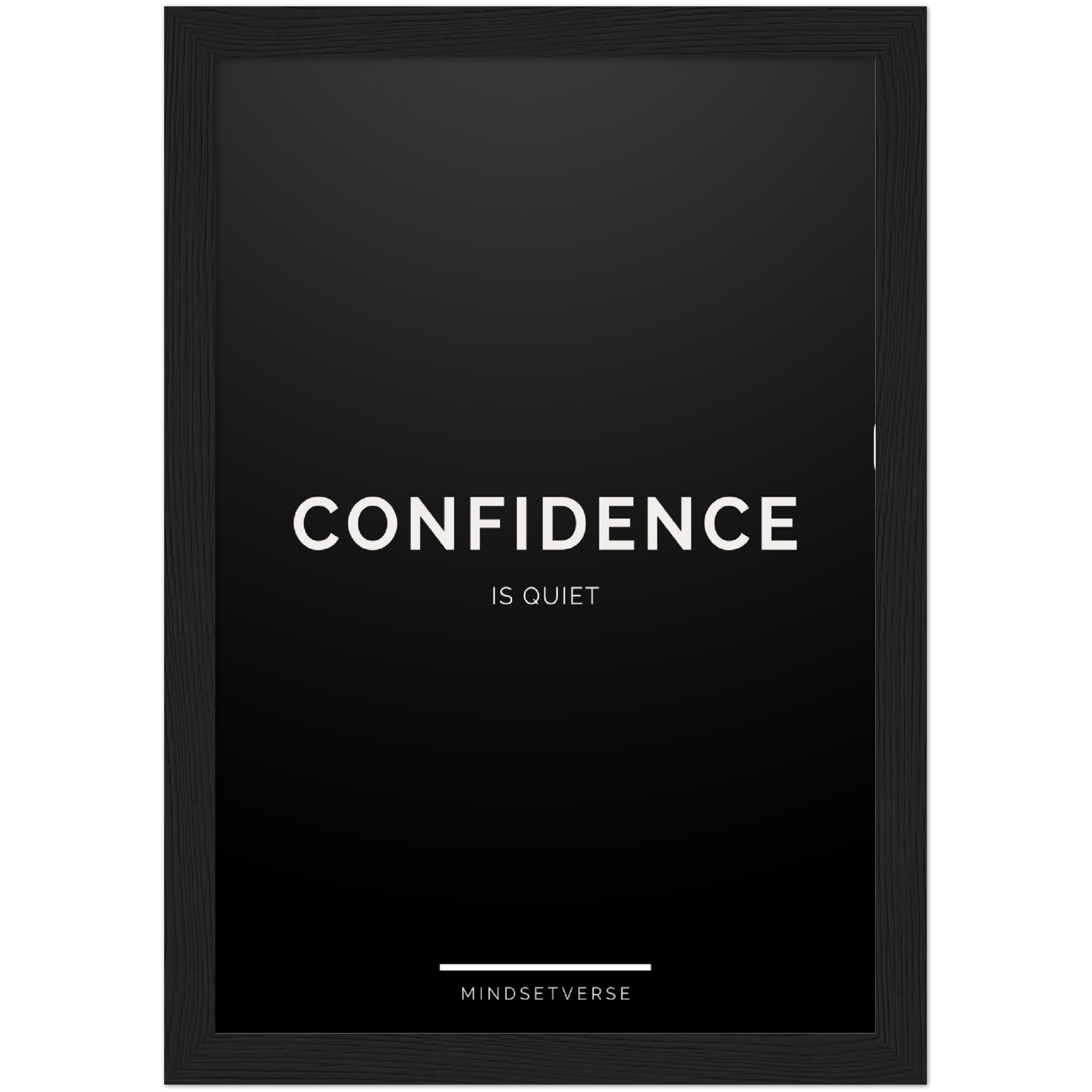 Confidence is Quiet Framed Poster