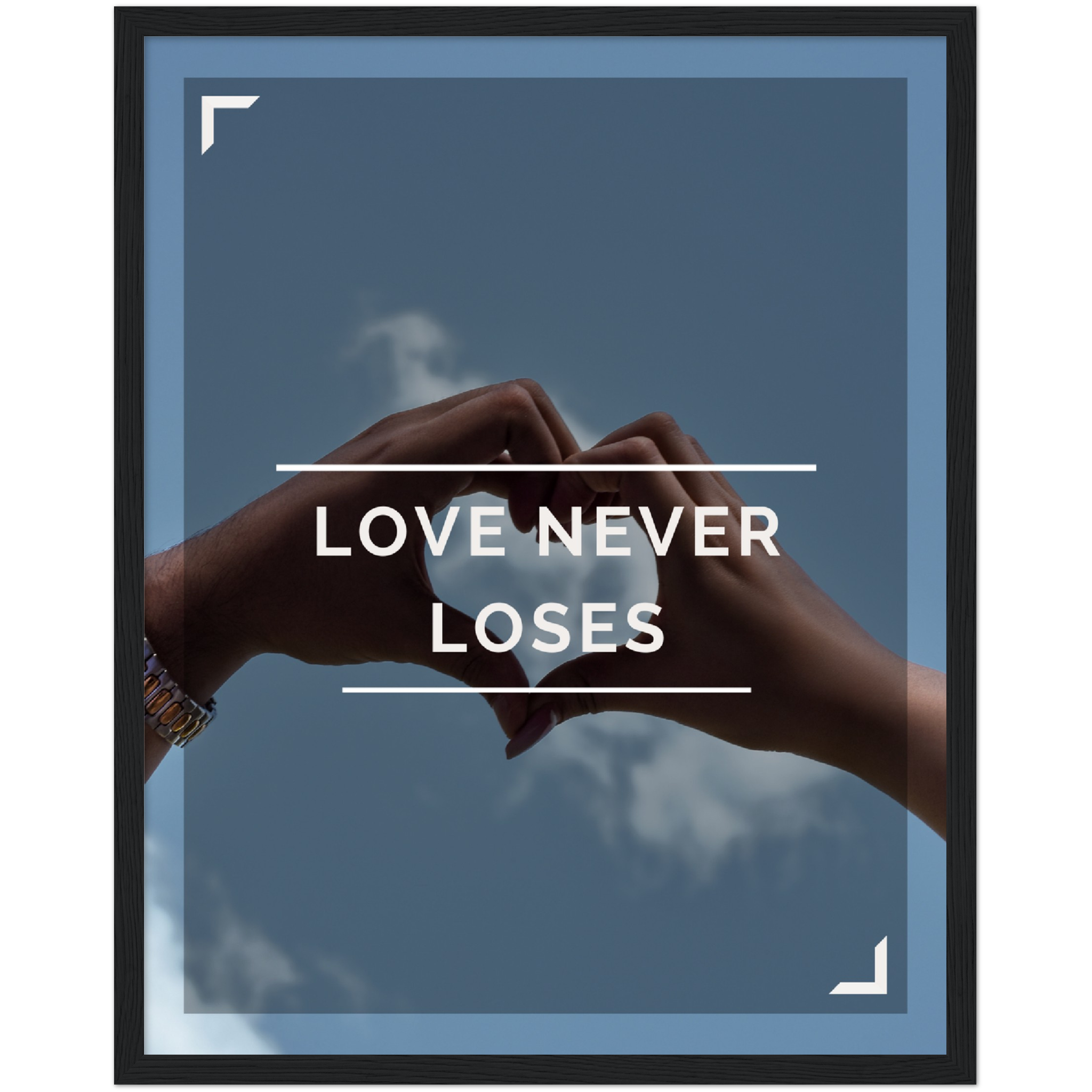 Love never Loses Framed Poster