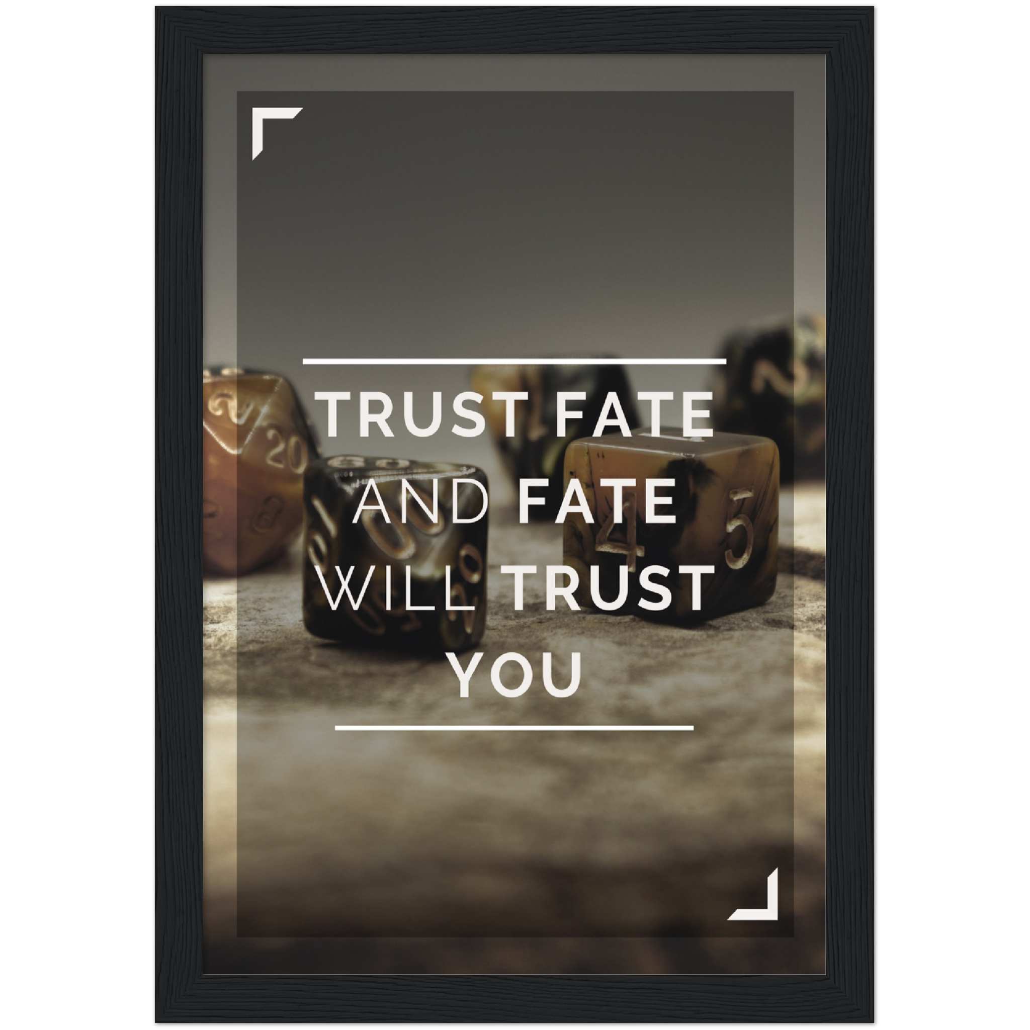 Trust Fate Framed Poster