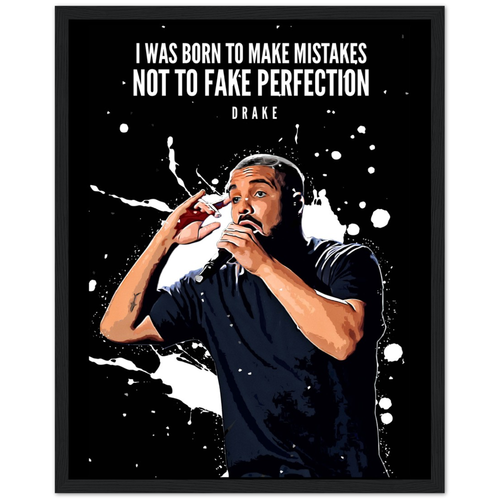 Drake Paint Splash Icon Framed Poster