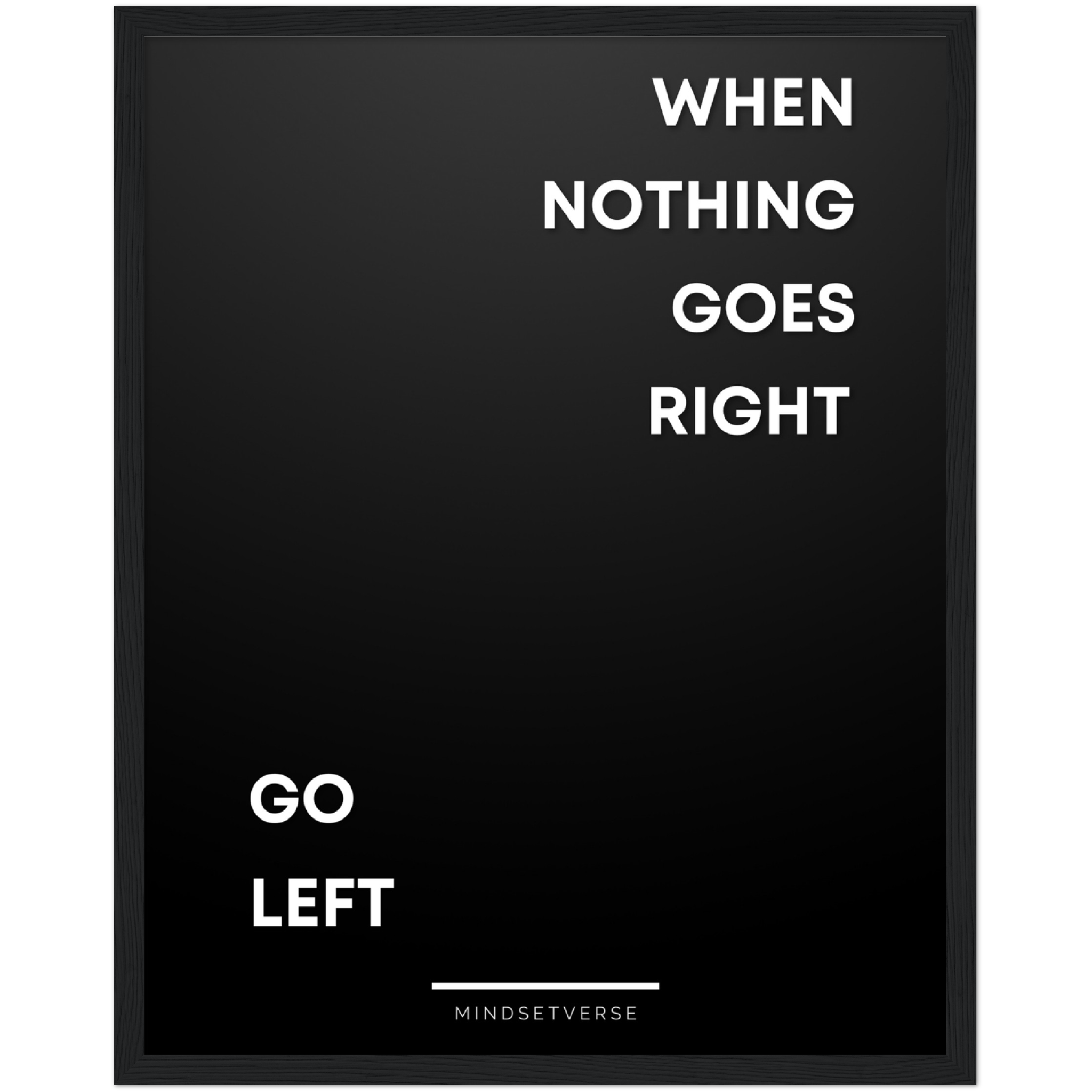 Go Left Framed Poster