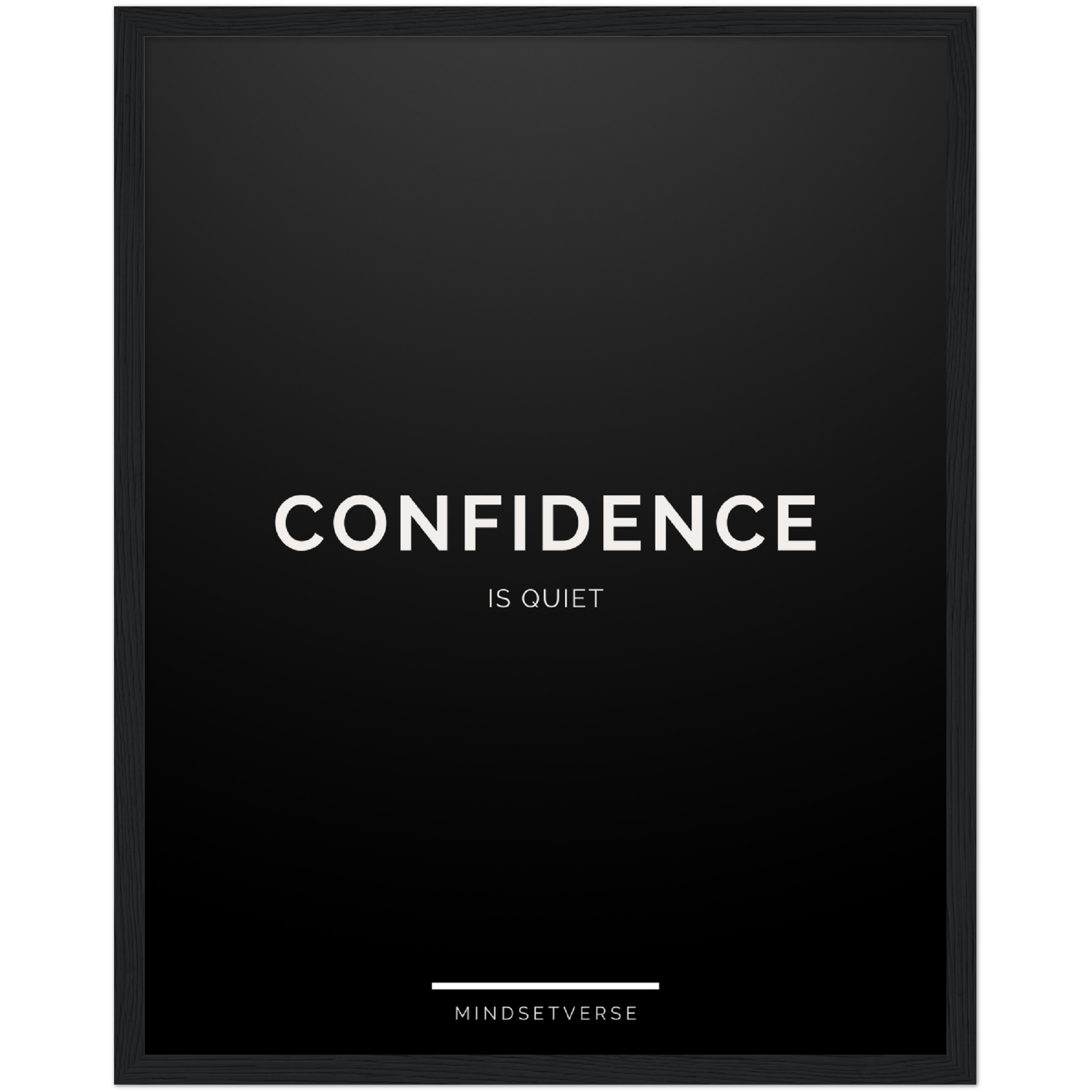 Confidence is Quiet Framed Poster