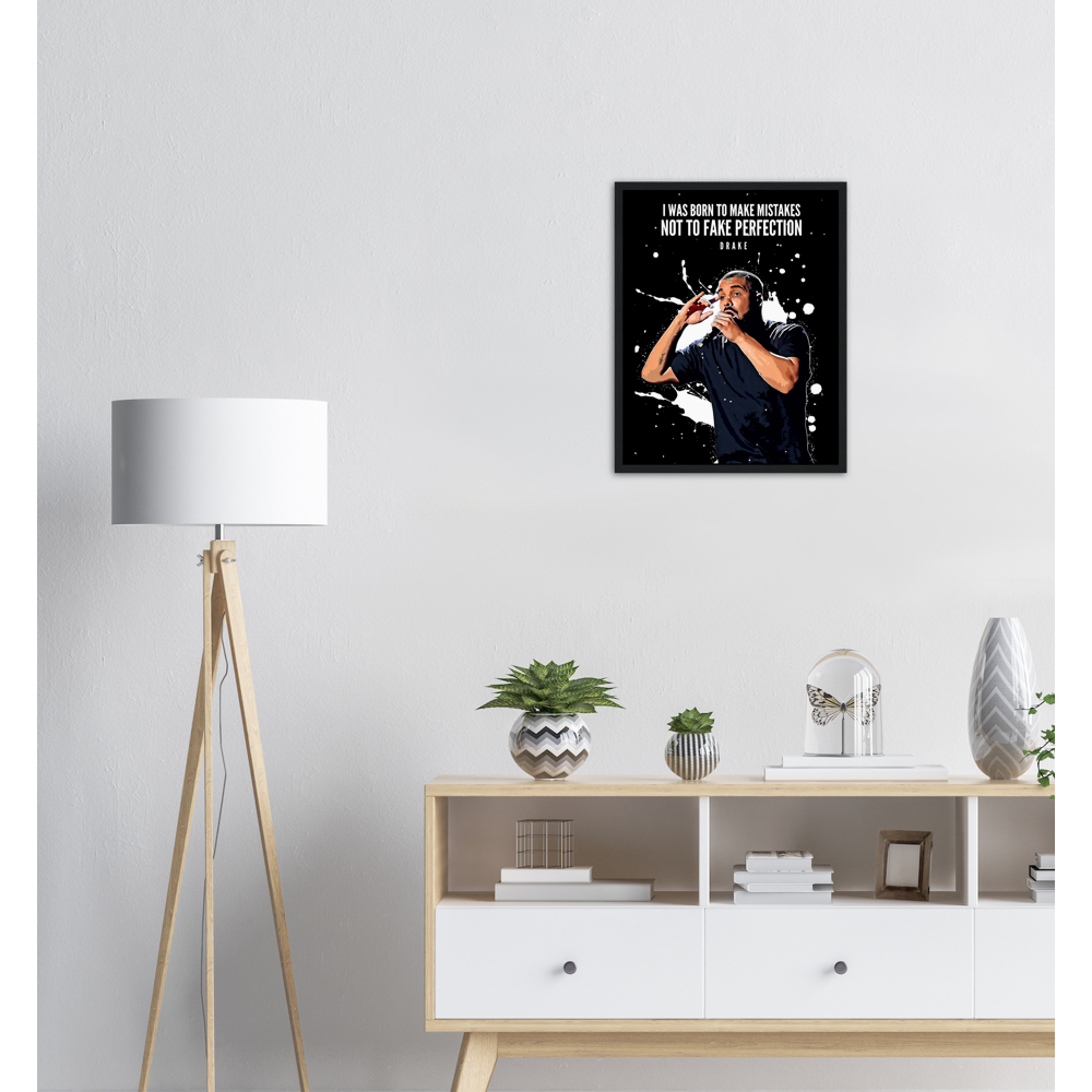 Drake Paint Splash Icon Framed Poster