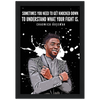 Chadwick Boseman Paint Splash Icon Framed Poster