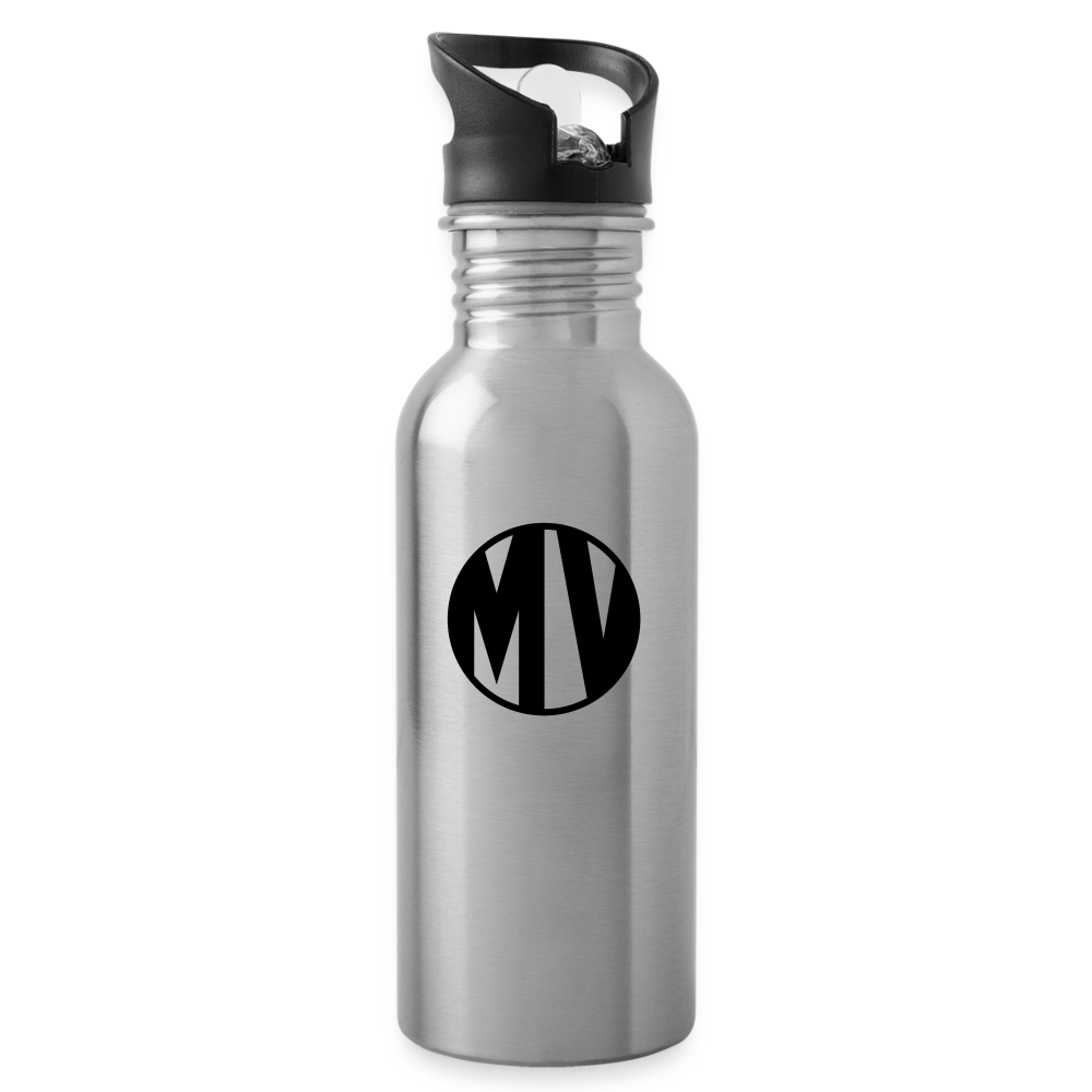 Mindsetverse Inspiration Water Bottle - White - silver